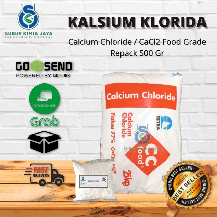 Calcium Chloride FOOD GRADE / Kalsium Klorida / CaCl2 500 gr