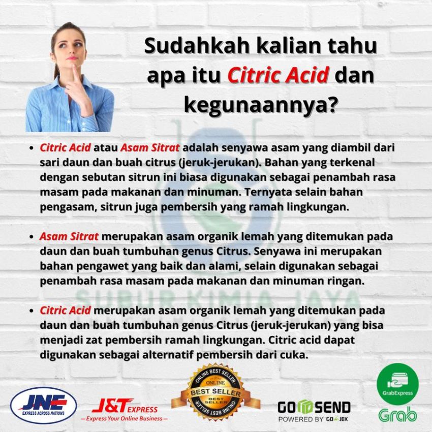 Citric Acid / Citrun acid / Asam Sitrun / Asam Sitrat 1 KG