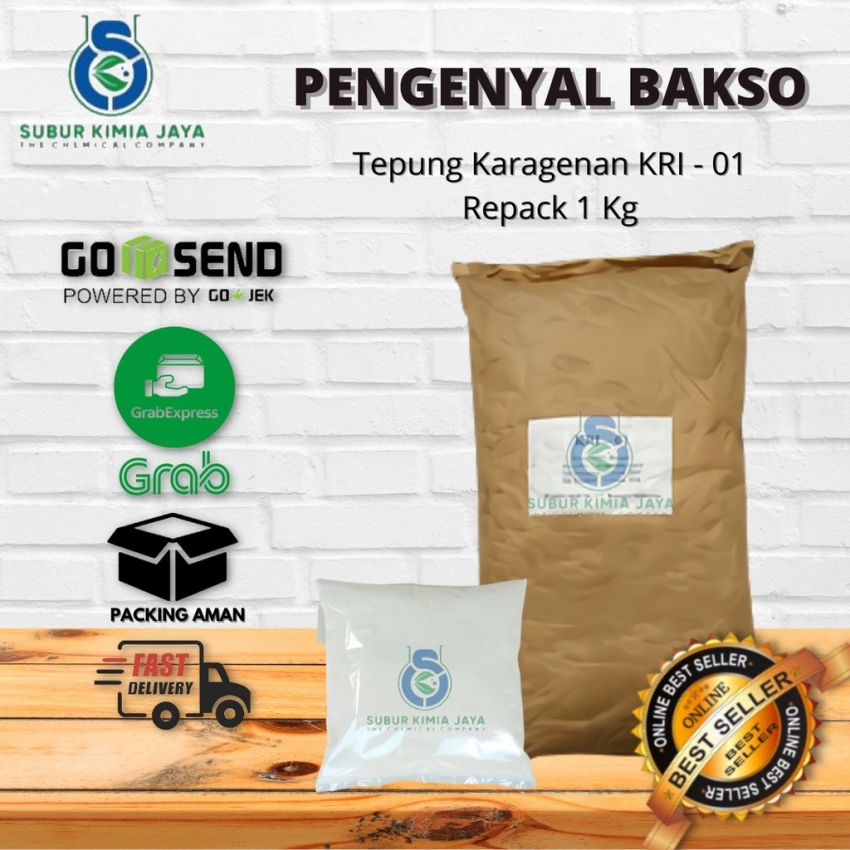 Tepung Karagenan Pengeyal Baso / Sosis / Nugget / Carrageenan / Karagen Repack 1 Kg