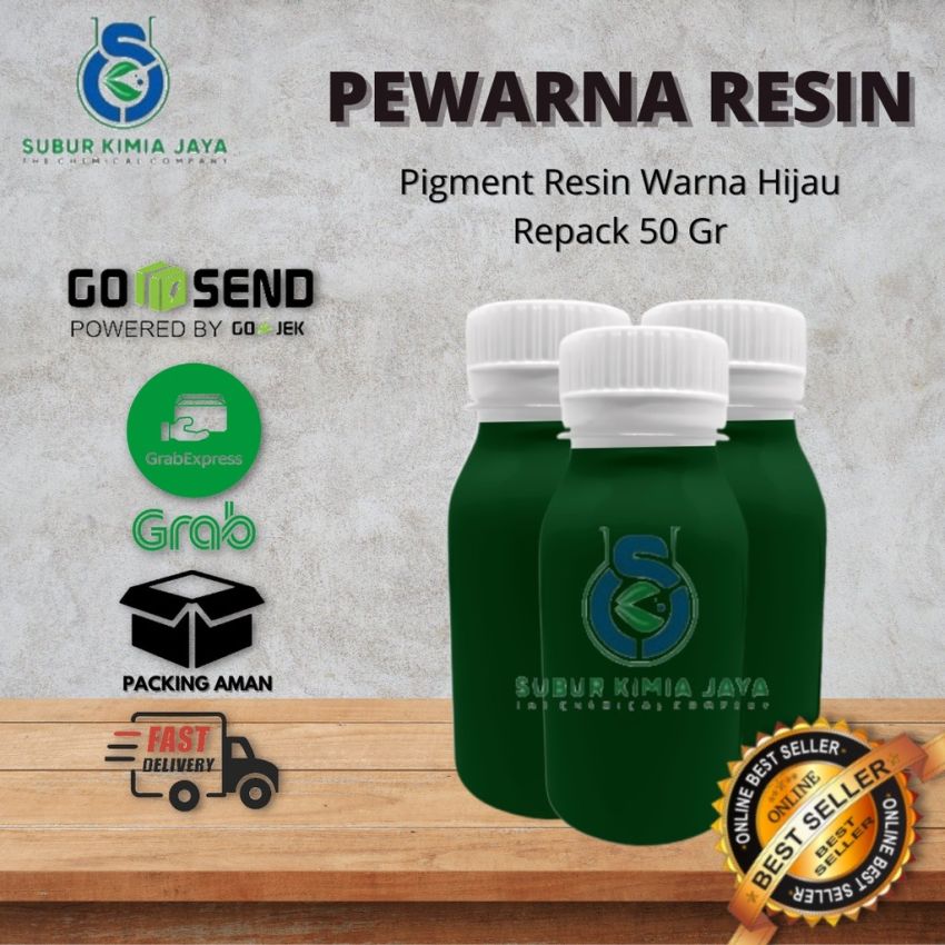 Pigment Pewarna Resin 50 gr / Pigmen Resin - Hijau 
