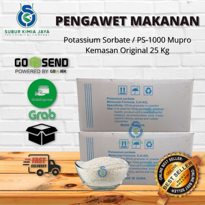 Potassium Sorbate / Kalium Sorbate MUPRO / Pengawet Makanan / Pengawet Minuman 1 DUS (KHUSUS KURIR INSTANT)