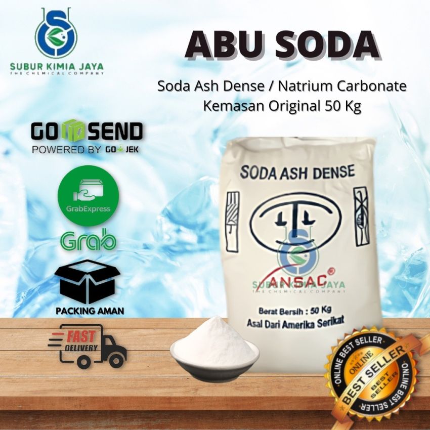 Soda Ash Dense / Abu Soda / Natrium Karbonat / Na2CO3 / 1 zak / 50 kg