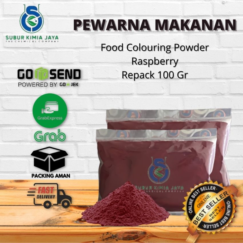 Pewarna makanan ( Egg Yellow, Red Scarlet, Red Raspberry, Brill Blue, Apple green, Dark Chocolate) - Red Raspberry