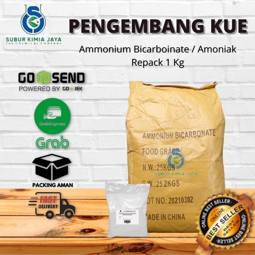 Amoniak Pengembang Makanan/ Amonium Bicarbonat Kue / Ambik 1 kg