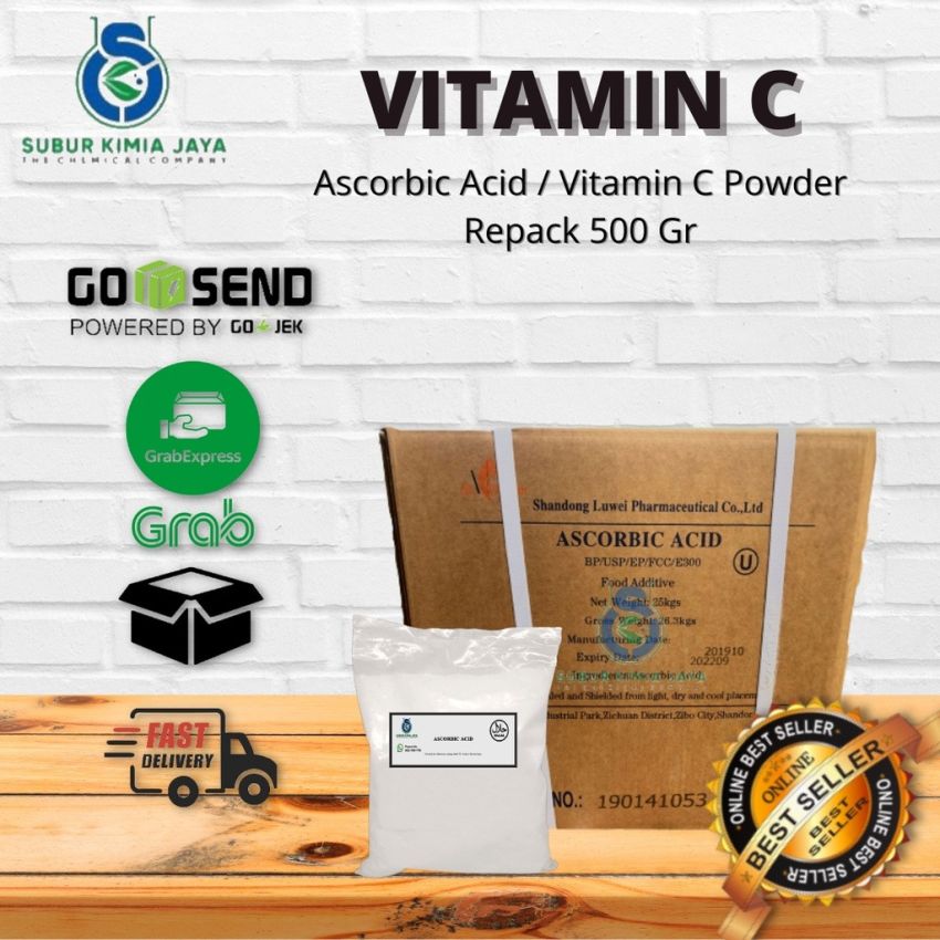 Ascorbic Acid / Vitamin C Powder Food Grade / Asam Askorbat 500 gr