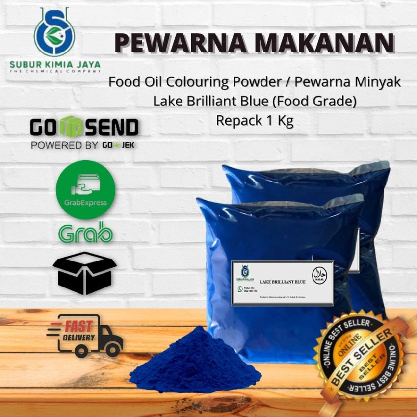Pewarna Bubuk Minyak / Oil Bubuk Brilliant Blue Biru 1 KG