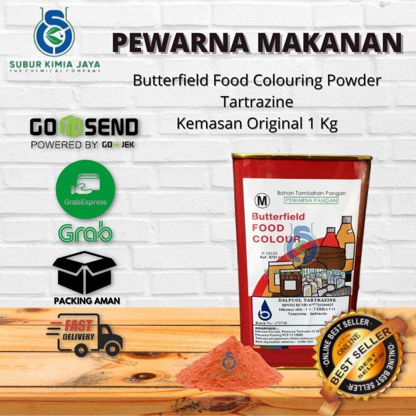 Butterfield Food Coloring Tartrazine / Pewarna makanan Tartrazine (1KG)