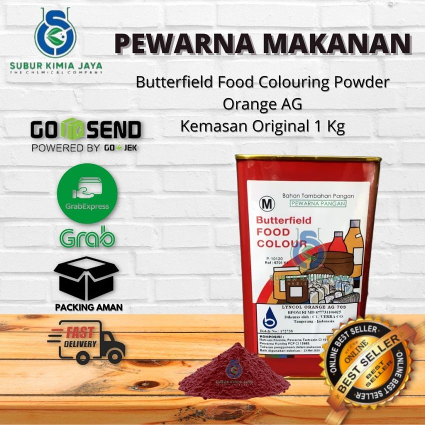 Butterfield Food Coloring Orange / Pewarna makanan Orange AG 1KG