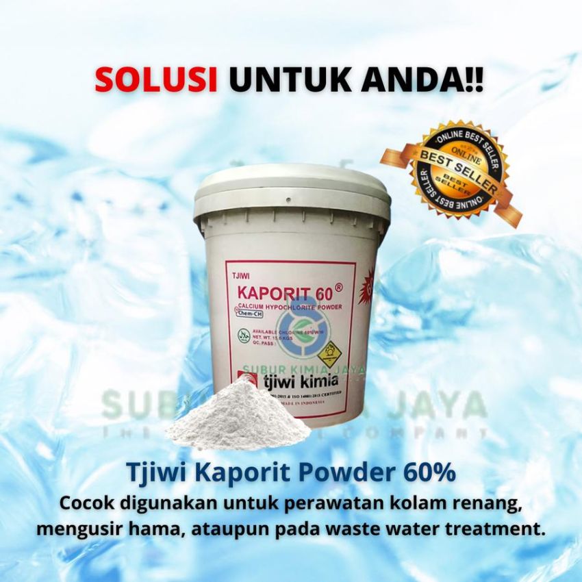 Kaporit Bubuk / Chlorine bubuk 1 kg ex Tjiwi/ Penjernih Air