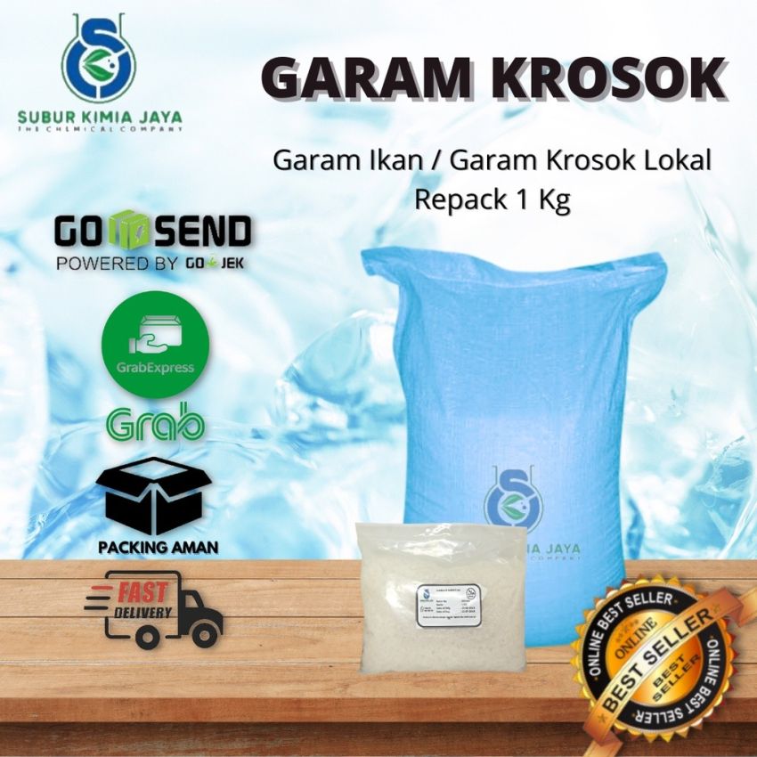Garam Krosok / kasar / NaCL / garam ikan Lokal 1 kg