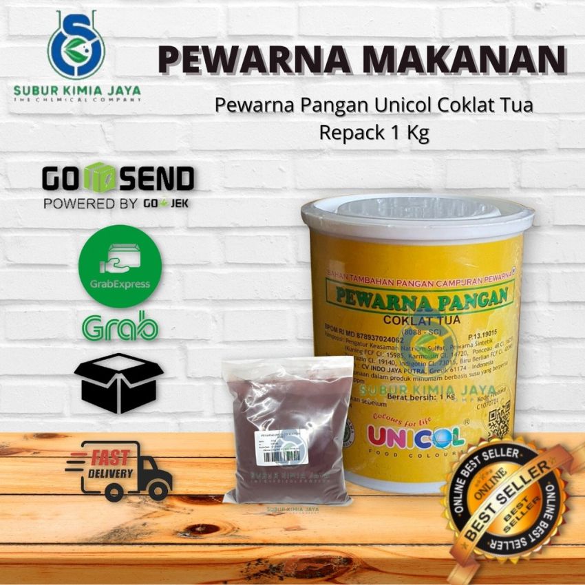 Pewarna Unicol Coklat Tua / Pewarna Pangan Bubuk Coklat Tua 1 Kg