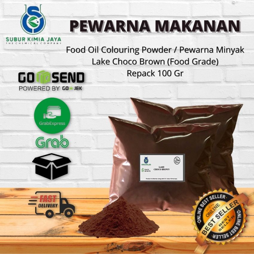Pewarna Bubuk Minyak Oil Chocolate Brown Coklat 100 gr
