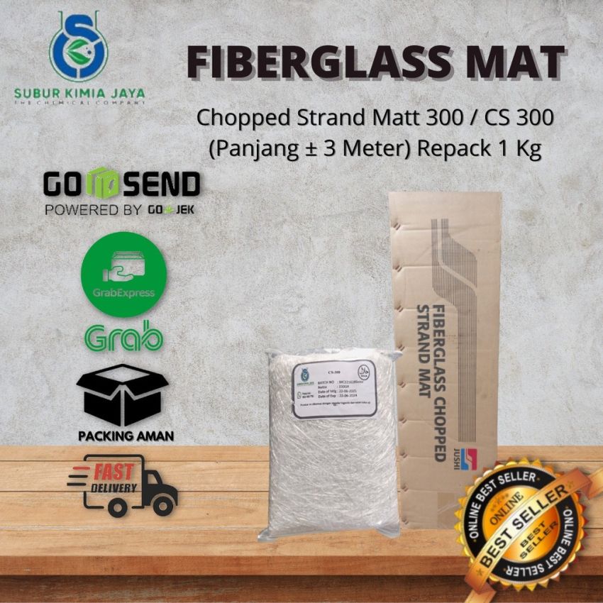 FIBERGLASS / FIBER MAT / SERAT FIBER CS 300 1 KG