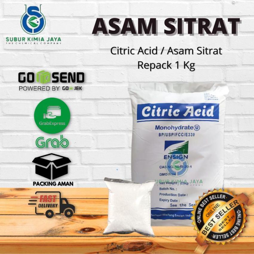 Citric Acid / Citrun acid / Asam Sitrun / Asam Sitrat 1 KG