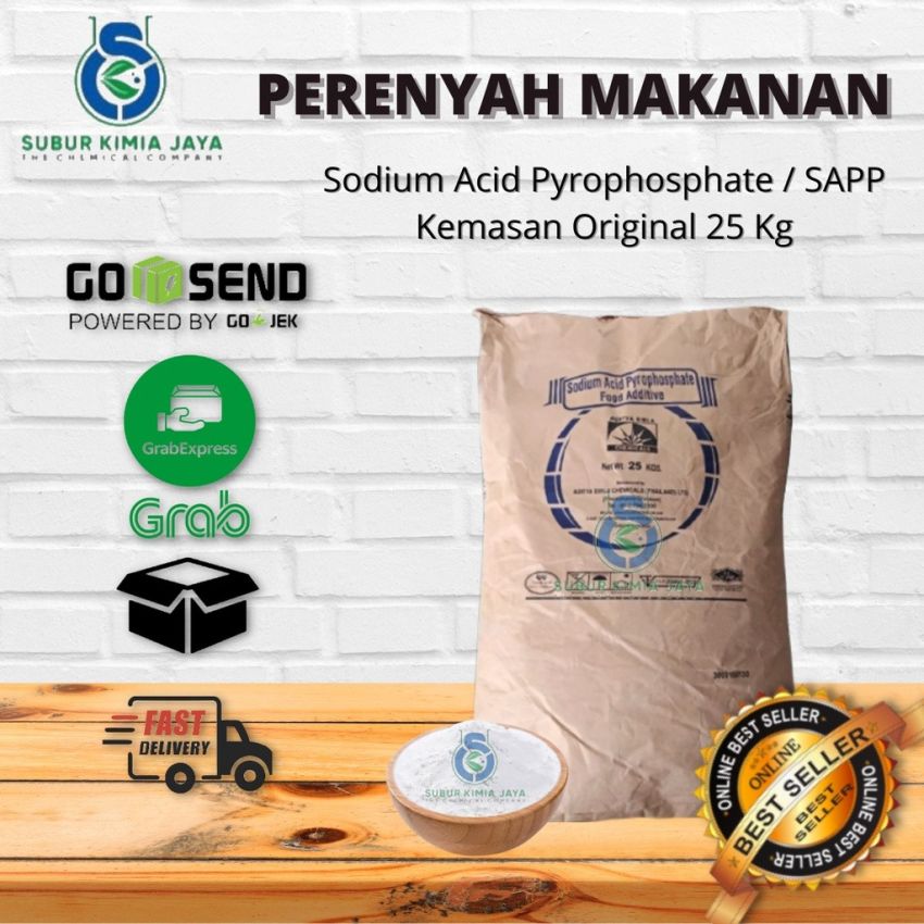 SAPP Sodium Acid Pyrophosphate / Perenyah Gorengan / Tepung SAPP Food Grade 25 Kg / 1 zak