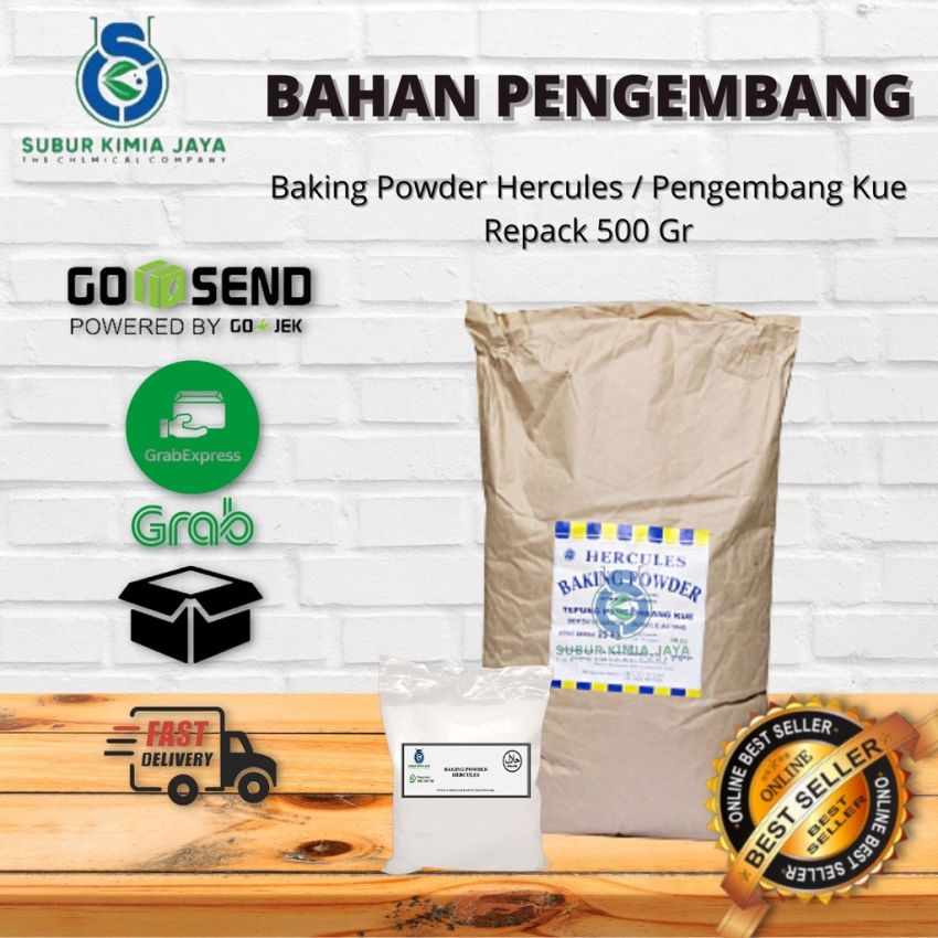 Baking Powder Hercules Double Acting / Pengembang Kue 500 gr