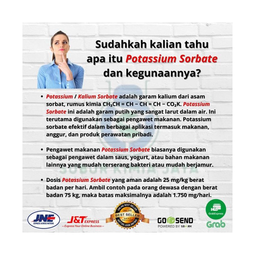 Potassium Sorbate / Pengawet Makanan / Pengawet Minuman / Kalium Sorbate 1 Kg