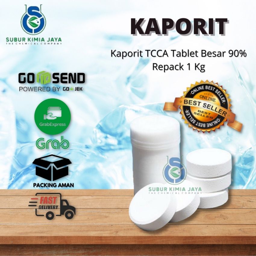 KAPORIT TABLET BESAR 90% 1 KG/ Penjernih Air
