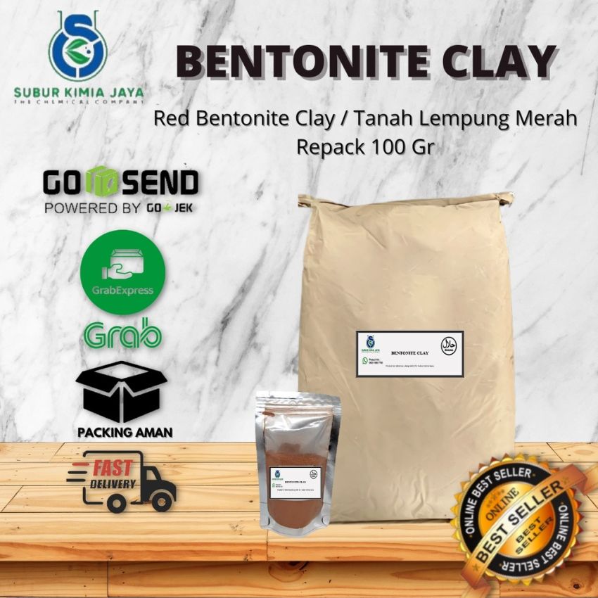 Red Bentonite Clay / Lempung Bentonit Merah 100 gram