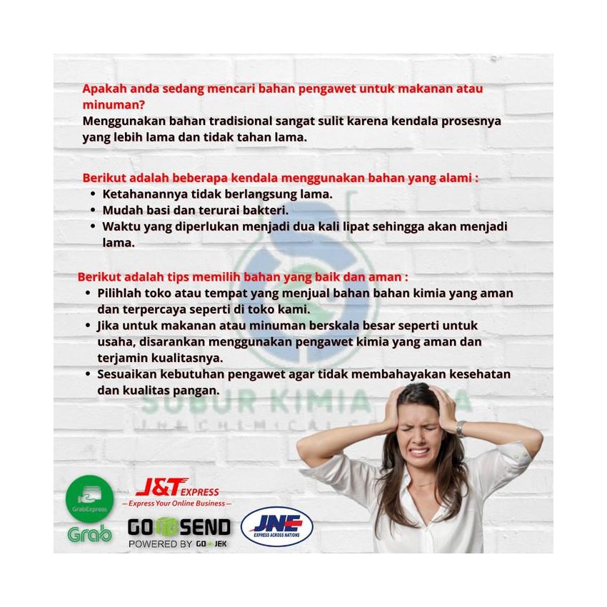 Potassium Sorbate / Pengawet Makanan / Pengawet Minuman / Kalium Sorbate 1 Kg
