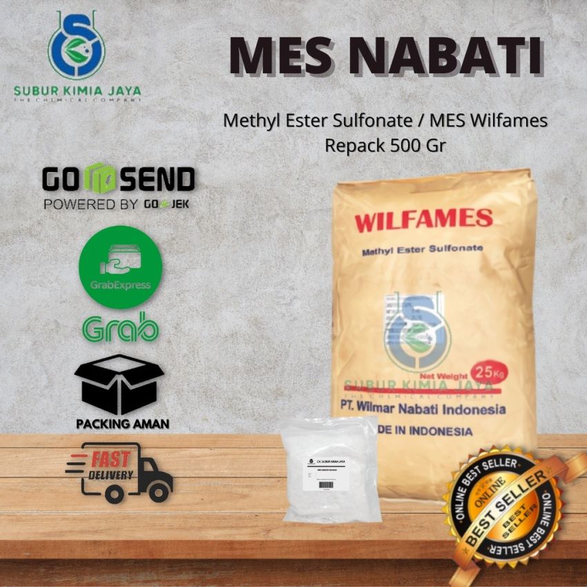 MES ex Wilmar 500 Gr / Texapon Nabati / Surfactant Nabati / SLS Nabati / MES FLAKES / Methyl Ester Sulfonate / Metil Ester Sulfonat / Bahan Detergen