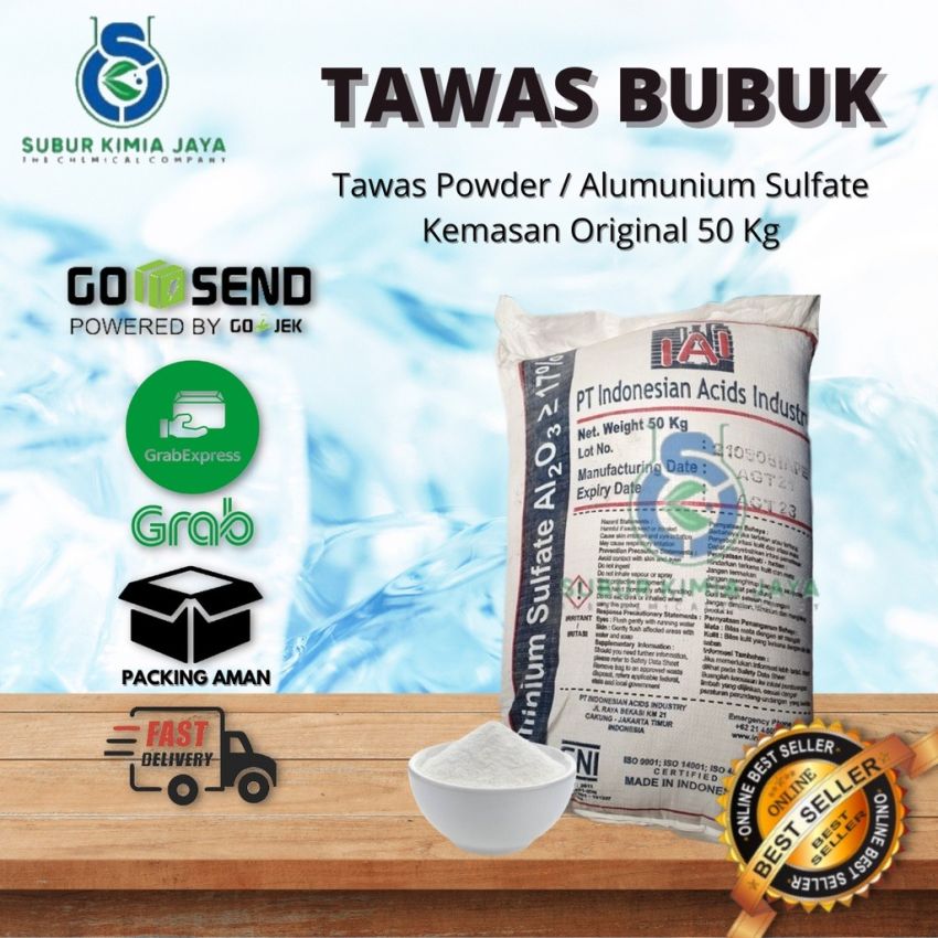 Tawas Bubuk / Tawas Powder / Alumunium Sulfat 50 Kg