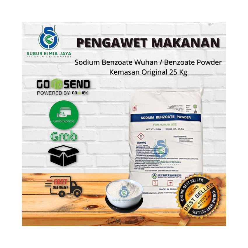 Sodium Benzoate Wuhan RRC Food Grade 25 kg (KHUSUS GOJEK GRAB ONLY)