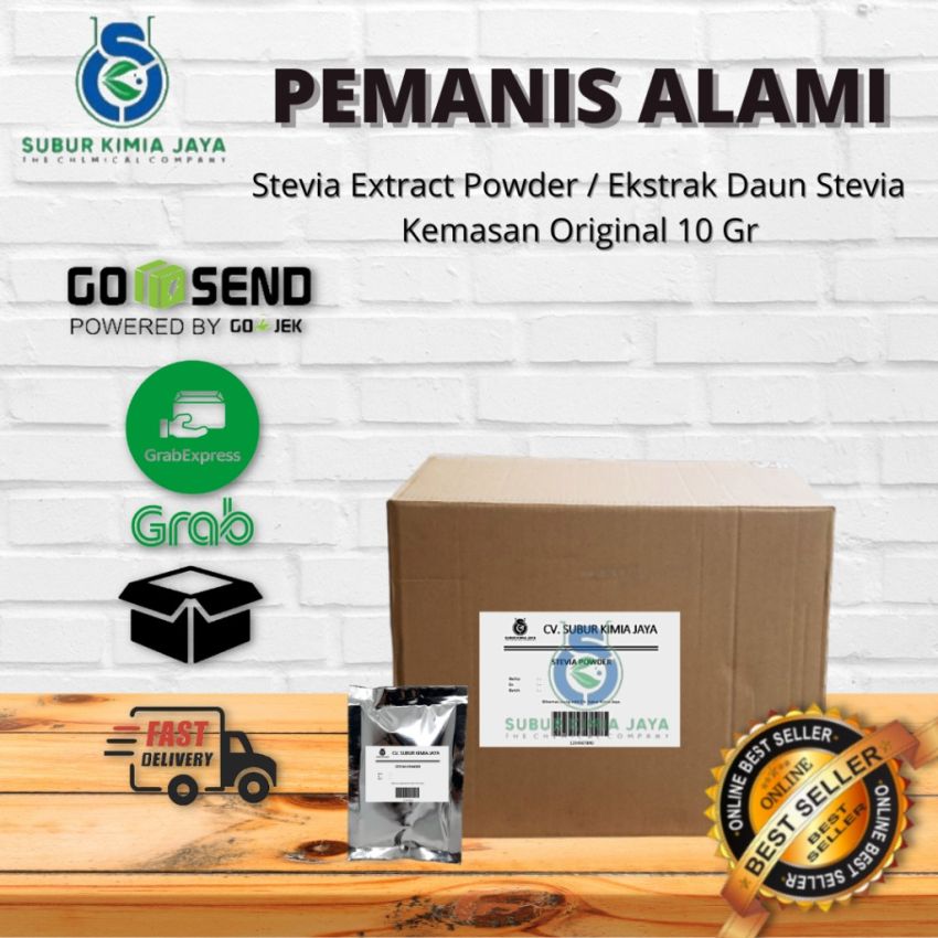 Stevia extract powder / pemanis Alami / Gula Diabetes / Gula Rendah Kalori / Stevia Bubuk 10 gr
