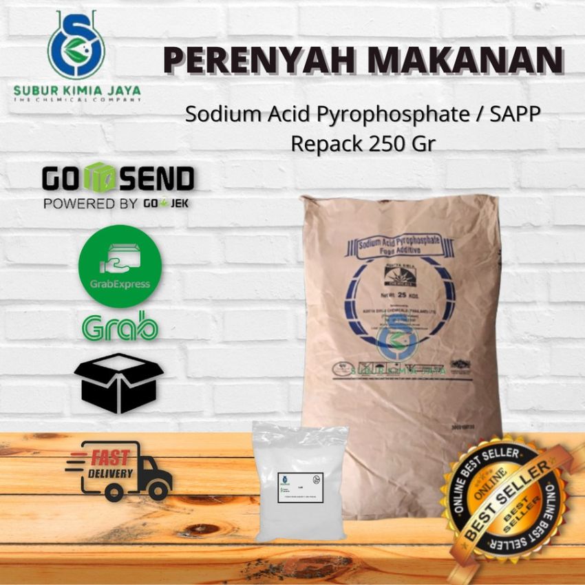 SAPP Sodium Acid Pyrophosphate / perenyah gorengan / Tepung SAPP Food Grade 250 gr