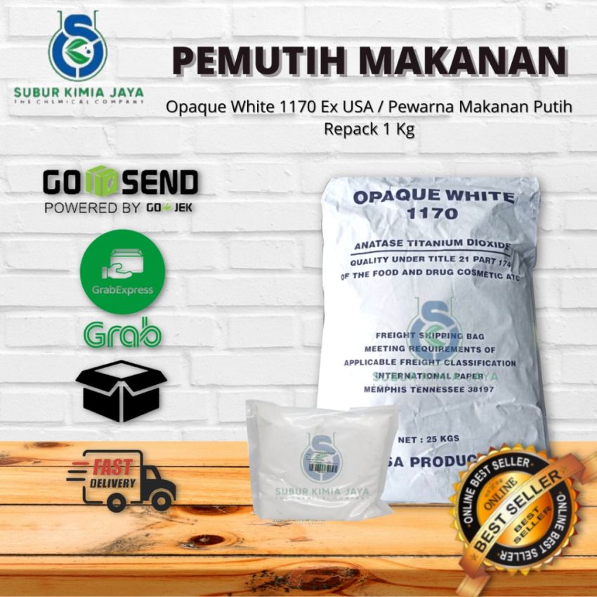 Pemutih Makanan / Opaque White 1170 Ex USA / Pewarna Putih Makanan 1 Kg