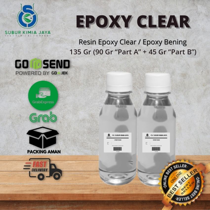 Epoxy Resin Bening Clear 135 Gr (Epoxy Resin 90 Gr + Hardener 45 Gr)