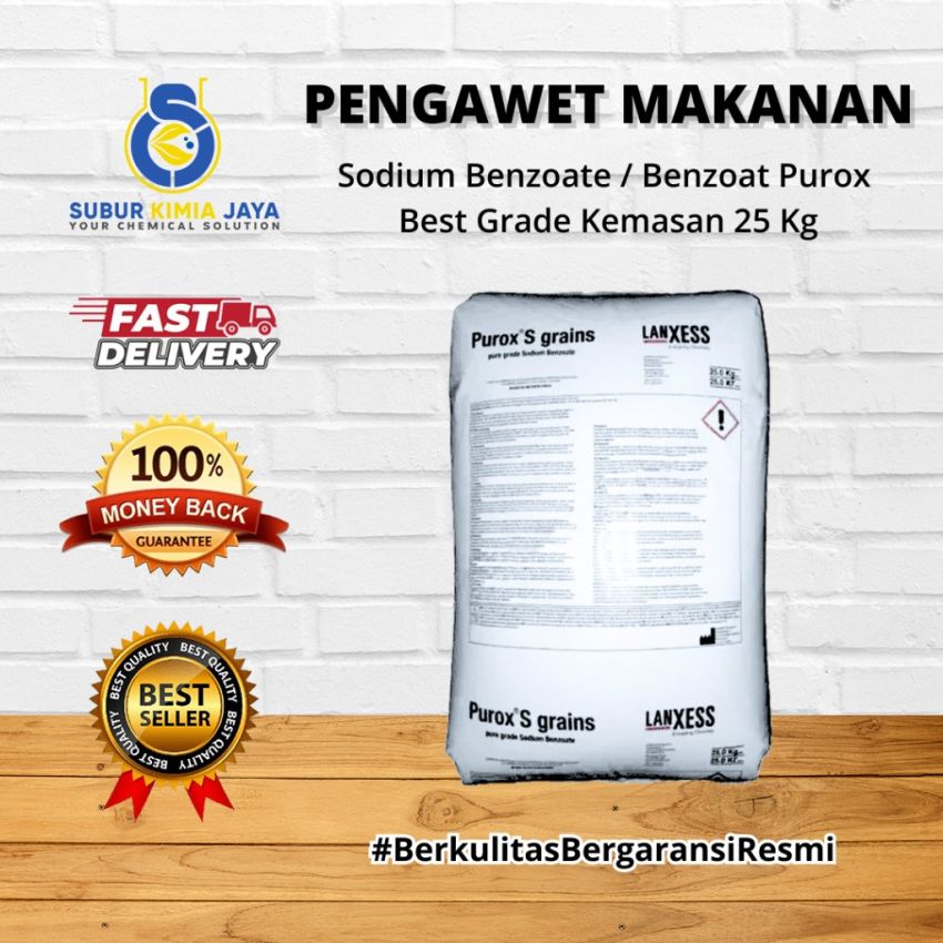 Sodium Benzoate Holland Purox / Pengawet Makanan / Pengawet Minuman 25 KG KHUSUS GOJEK