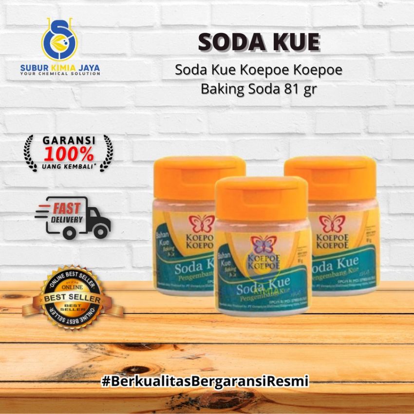 KOEPOE Soda Kue / Baking Soda/ Sodium Bicarbonate 81gr / 72pcs / 1 DUS