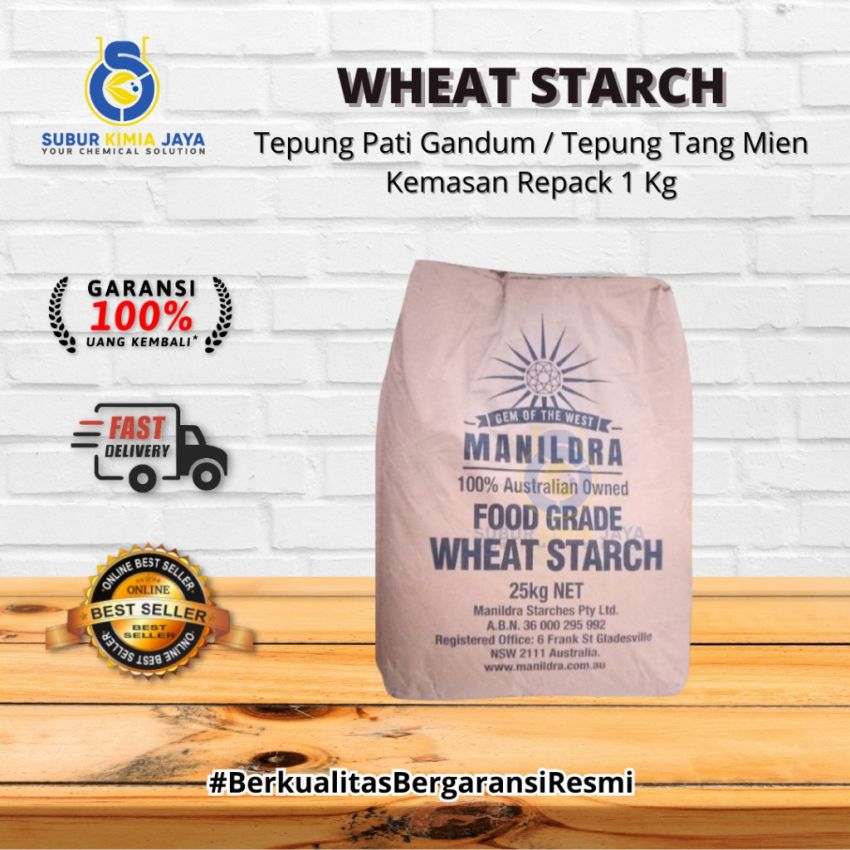 Wheat Starch 1kg / Tepung Pati Gandum / Tepung Tang Mien / Bahan Dimsum
