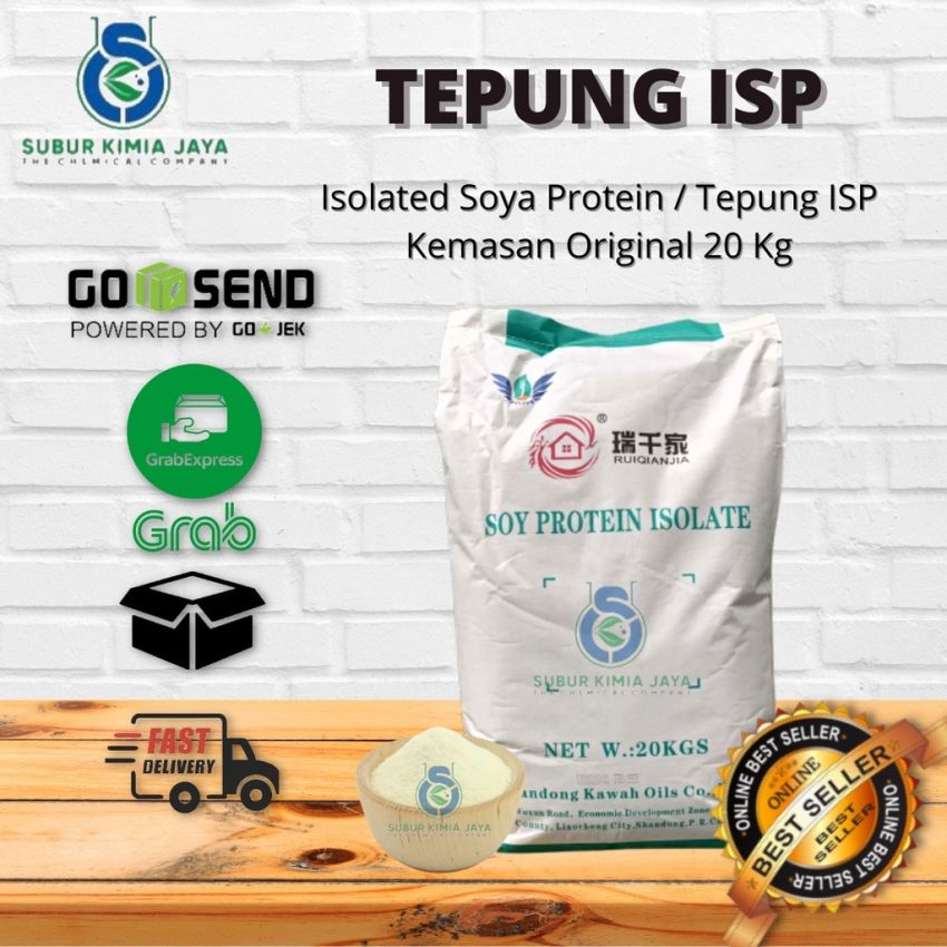 Tepung ISP / Isolated Soya Protein / Tepung Kedelai / Non GMO untuk Sosis Burger Nugget Bakso Siomay 20 Kg