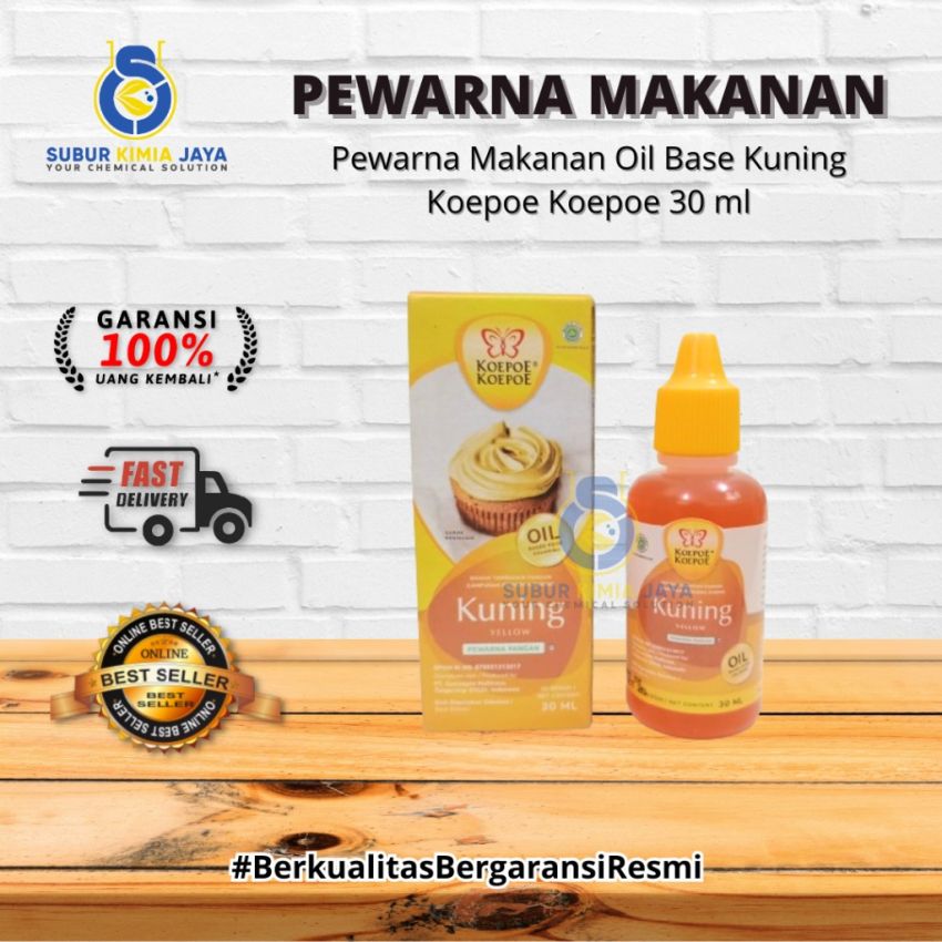 KOEPOE Pewarna Makanan OIL Base KUNING 30ML