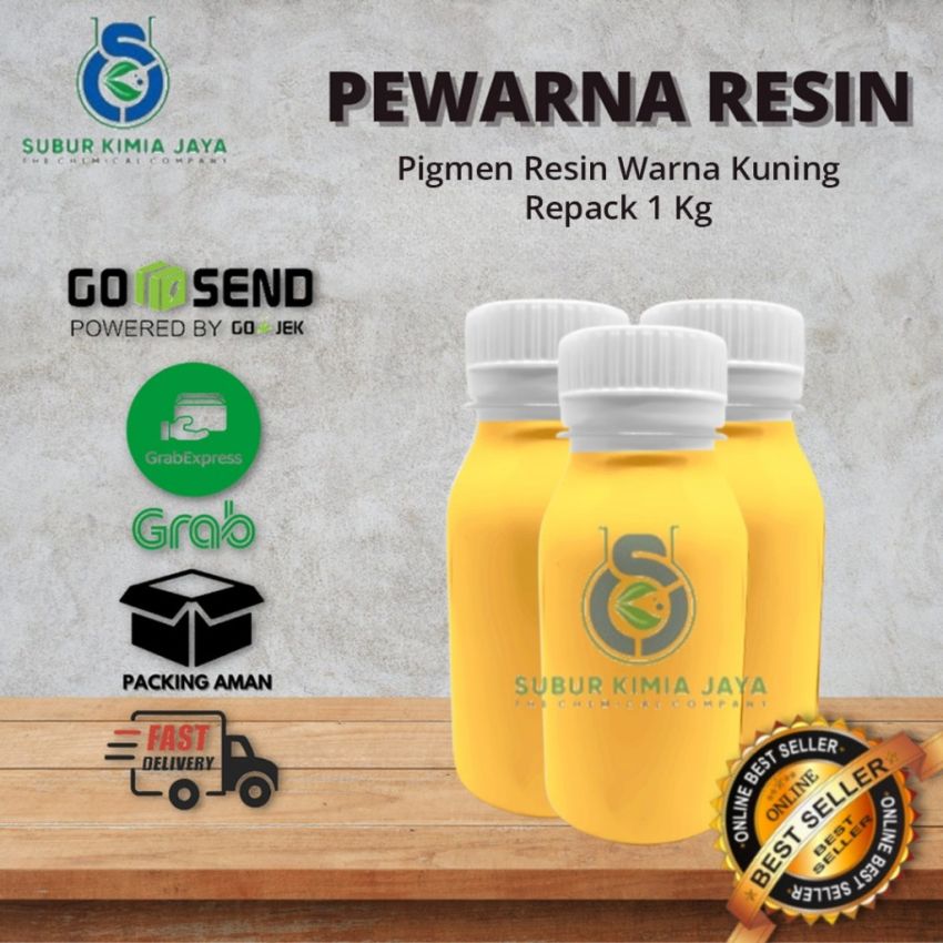 Pigment Pewarna Resin 1 KG / Pigmen Resin - KUNING