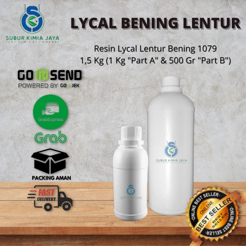 Resin Lycal Lical Lentur Bening Flexibel 1,5 KG