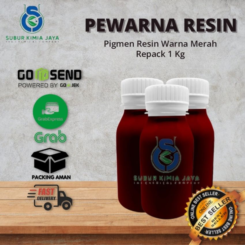 Pigment Pewarna Resin 1 KG / Pigmen Resin - MERAH