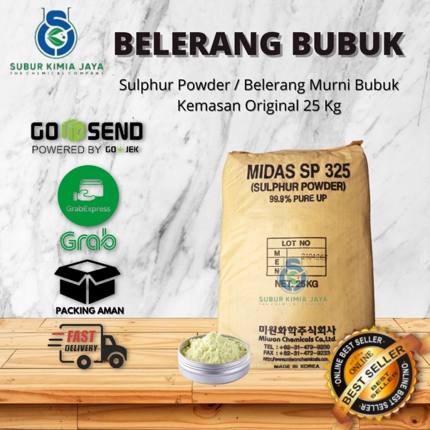 Sulfur Sulphur Powder / Belerang Bubuk Murni 25 Kg