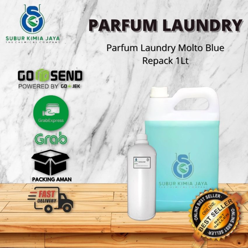 Parfum Pewangi Laundry Pakaian Tahan Lama Grade A 1L - Molto Blue