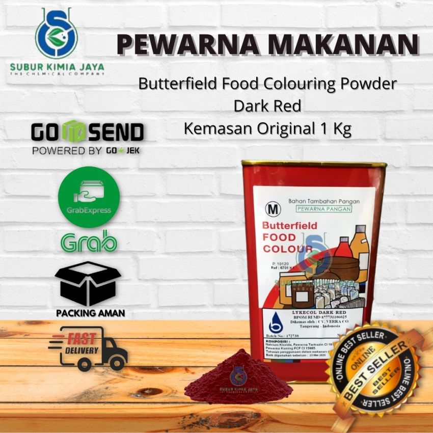 Pewarna makanan Dark Red Butterfield 1 KG