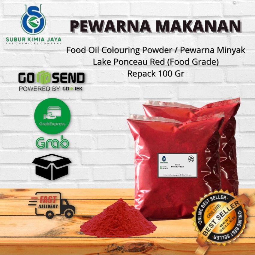 Pewarna Bubuk Oil / Minyak Ponceau Red 100 gr