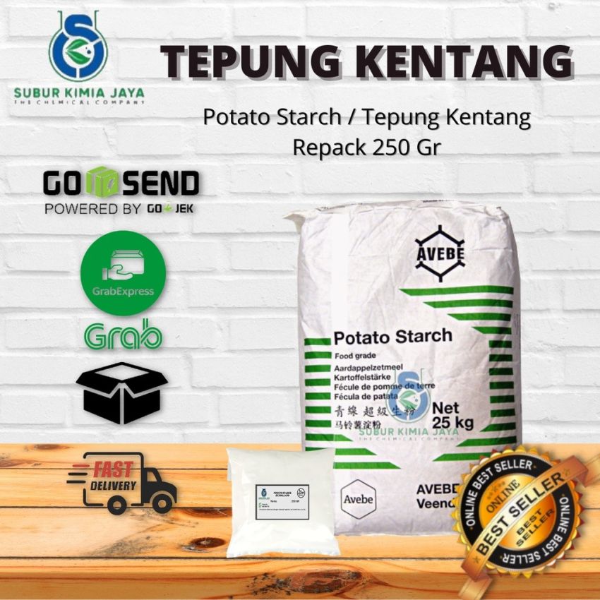 Tepung Kentang / Potato Starch ex Holland Belanda / Pati Kentang AVEBE Halal 250 gr