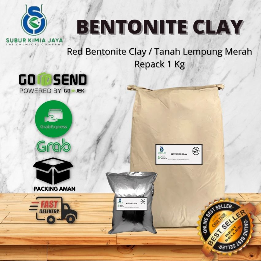 Red Bentonite Clay / Lempung Bentonit Merah 1 Kg