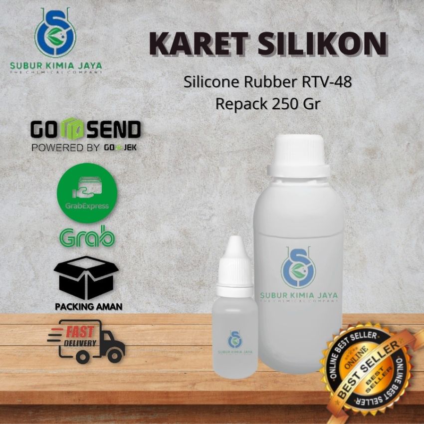 Silicone Rubber RTV 48 / Cetakan Silicon / Bahan membuat cetakan mold Silikon 250 gr
