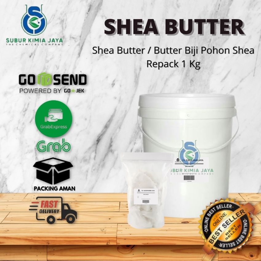 Shea Butter Refined / Bahan Kosmetik / Butter Biji Pohon Shea 1 KG