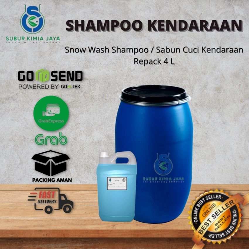 Snow Wash Sabun Shampoo cuci Kendaraan Mobil Motor Salju Premium 4L