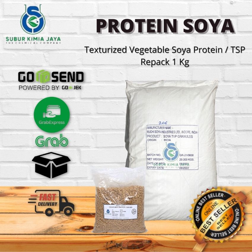 Texturized Soy Protein / Daging Nabati / TSP / TVP Ex India 1 KG