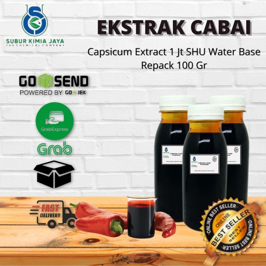 Ekstrak Cabe MERAH Murni Water Base / Pure Capsicum Ekstrak 100 gr